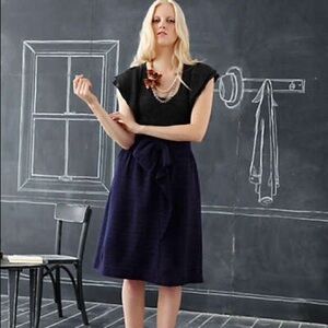 Anthropologie Moth  Curtain Call Sweater Dress flutter sleeve wool blend